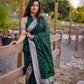 NOZ2TOZ Women Banarasi Silk Woven Saree With Blouse Piece - Green | Swadesiicart