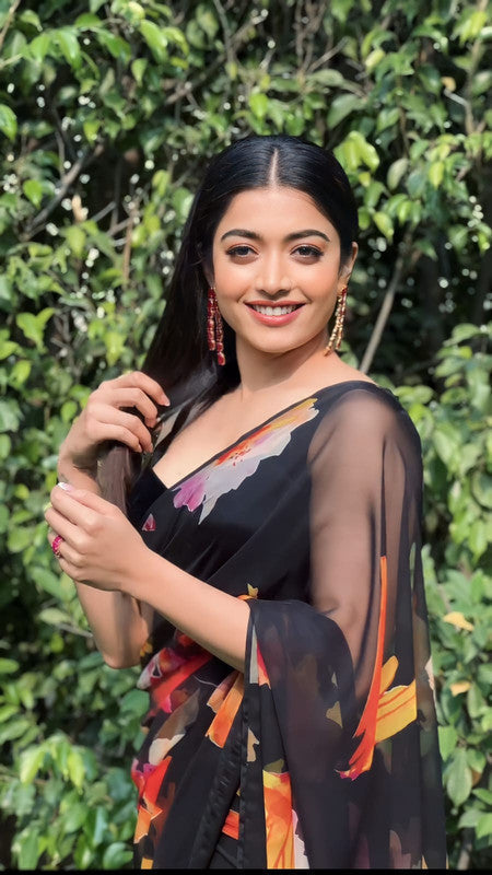 NOZ2TOZ Women Banarasi Silk Woven Saree With Blouse Piece - Black | Swadesiicart