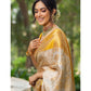 NOZ2TOZ Women Banarasi Silk Woven Saree With Blouse Piece - Cream | Swadesiicart