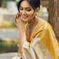 NOZ2TOZ Women Banarasi Silk Woven Saree With Blouse Piece - Cream | Swadesiicart