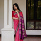 NOZ2TOZ Women Banarasi Silk Woven Saree With Blouse Piece - Pink | Swadesiicart