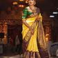 NOZ2TOZ Women Banarasi Silk Woven Saree With Blouse Piece - Yellow | Swadesiicart