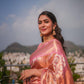 NOZ2TOZ Women Banarasi Silk Woven Saree With Blouse Piece - Pink | Swadesiicart