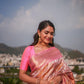 NOZ2TOZ Women Banarasi Silk Woven Saree With Blouse Piece - Pink | Swadesiicart