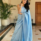 NOZ2TOZ Women Banarasi Silk Woven Saree With Blouse Piece - Firozi | Swadesiicart
