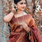 NOZ2TOZ Women Banarasi Silk Woven Saree With Blouse Piece - Maroon | Swadesiicart