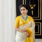 NOZ2TOZ Women Banarasi Silk Woven Saree With Blouse Piece - white | Swadesiicart