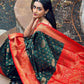 NOZ2TOZ Women Banarasi Silk Woven Saree With Blouse Piece - Green | Swadesiicart