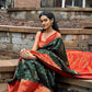 NOZ2TOZ Women Banarasi Silk Woven Saree With Blouse Piece - Green | Swadesiicart