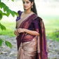 NOZ2TOZ Women Banarasi Silk Woven Saree With Blouse Piece - Grey | Swadesiicart