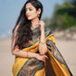 NOZ2TOZ Women Banarasi Silk Woven Saree With Blouse Piece - Yellow | Swadesiicart