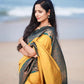 NOZ2TOZ Women Banarasi Silk Woven Saree With Blouse Piece - Yellow | Swadesiicart