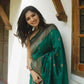 NOZ2TOZ Women Banarasi Silk Woven Saree With Blouse Piece - Green | Swadesiicart