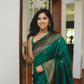 NOZ2TOZ Women Banarasi Silk Woven Saree With Blouse Piece - Green | Swadesiicart