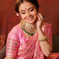 NOZ2TOZ Women Banarasi Silk Woven Saree With Blouse Piece - Pink | Swadesiicart