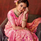 NOZ2TOZ Women Banarasi Silk Woven Saree With Blouse Piece - Pink | Swadesiicart