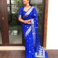NOZ2TOZ Women Banarasi Silk Woven Saree With Blouse Piece - Blue | Swadesiicart