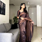 NOZ2TOZ Women Banarasi Silk Woven Saree With Blouse Piece - Black | Swadesiicart