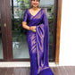 NOZ2TOZ Women Banarasi Silk Woven Saree With Blouse Piece - Royal Blue | Swadesiicart