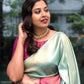 NOZ2TOZ Women Banarasi Silk Woven Saree With Blouse Piece - Sea Green | Swadesiicart