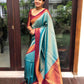NOZ2TOZ Women Banarasi Silk Woven Saree With Blouse Piece - Sky Blue | Swadesiicart