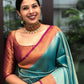 NOZ2TOZ Women Banarasi Silk Woven Saree With Blouse Piece - Sky Blue | Swadesiicart