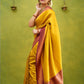 NOZ2TOZ Women Banarasi Silk Woven Saree With Blouse Piece - Yellow | Swadesiicart