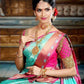 NOZ2TOZ Women Banarasi Silk Woven Saree With Blouse Piece - Sky Blue | Swadesiicart