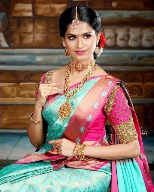 NOZ2TOZ Women Banarasi Silk Woven Saree With Blouse Piece - Sky Blue | Swadesiicart