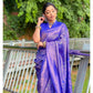 NOZ2TOZ Women Banarasi Silk Woven Saree With Blouse Piece - Blue | Swadesiicart
