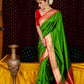 NOZ2TOZ Women Banarasi Silk Woven Saree With Blouse Piece - Green | Swadesiicart