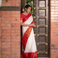 NOZ2TOZ Women Banarasi Silk Woven Saree With Blouse Piece - white | Swadesiicart