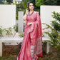 NOZ2TOZ Women Banarasi Silk Woven Saree With Blouse Piece - Pink | Swadesiicart