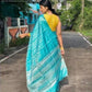NOZ2TOZ Women Banarasi Silk Woven Saree With Blouse Piece - Sky Blue | Swadesiicart