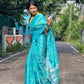 NOZ2TOZ Women Banarasi Silk Woven Saree With Blouse Piece - Sky Blue | Swadesiicart