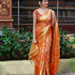 NOZ2TOZ Women Banarasi Silk Woven Saree With Blouse Piece - Orange | Swadesiicart