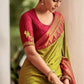NOZ2TOZ Women Banarasi Silk Woven Saree With Blouse Piece - Green | Swadesiicart
