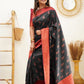 NOZ2TOZ Women Banarasi Silk Woven Saree With Blouse Piece - Black | Swadesiicart