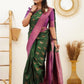 NOZ2TOZ Women Banarasi Silk Woven Saree With Blouse Piece - Green | Swadesiicart