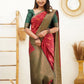 NOZ2TOZ Women Banarasi Silk Woven Saree With Blouse Piece - Maroon | Swadesiicart