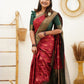NOZ2TOZ Women Banarasi Silk Woven Saree With Blouse Piece - Maroon | Swadesiicart