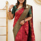 NOZ2TOZ Women Banarasi Silk Woven Saree With Blouse Piece - Maroon | Swadesiicart