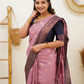 NOZ2TOZ Women Banarasi Silk Woven Saree With Blouse Piece - Pink | Swadesiicart
