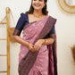 NOZ2TOZ Women Banarasi Silk Woven Saree With Blouse Piece - Pink | Swadesiicart