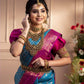 NOZ2TOZ Women Banarasi Silk Woven Saree With Blouse Piece - Sky Blue | Swadesiicart