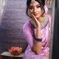NOZ2TOZ Women Banarasi Silk Woven Saree With Blouse Piece - Lavender | Swadesiicart