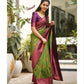 NOZ2TOZ Women Banarasi Silk Woven Saree With Blouse Piece - Green | Swadesiicart