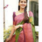 NOZ2TOZ Women Banarasi Silk Woven Saree With Blouse Piece - Green | Swadesiicart