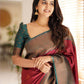 NOZ2TOZ Women Banarasi Silk Woven Saree With Blouse Piece - Maroon | Swadesiicart