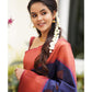 NOZ2TOZ Women Banarasi Silk Woven Saree With Blouse Piece - Navy Blue | Swadesiicart